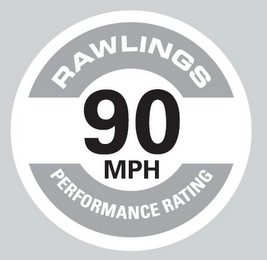 RAWLINGS PERFORMANCE RATING 90 MPH logo
