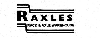 RAXLES RACK & AXLE WAREHOUSE logo