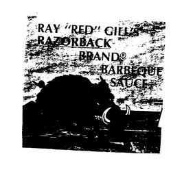 RAY "RED" GILL'S RAZORBACK BRAND BARBEQUE SAUCE logo