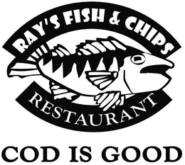 RAY'S FISH & CHIPS, RESTAURANT, COD IS GOOD logo