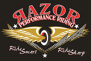 RAZOR PERFORMANCE RIDING RIDE SMART RIDE SHARP logo