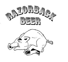 RAZORBACK BEER logo