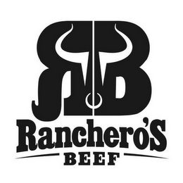 RB RANCHERO'S BEEF logo