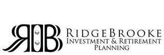 RB RIDGEBROOKE INVESTMENT & RETIREMENT PLANNING logo
