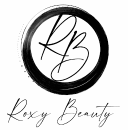 RB ROXY BEAUTY logo