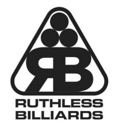 RB RUTHLESS BILLIARDS logo