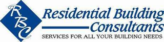 RBC RESIDENTIAL BUILDING CONSULTANTS SERVICES FOR ALL YOUR BUILDING NEEDS logo