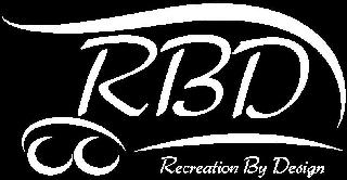 RBD RECREATION BY DESIGN logo