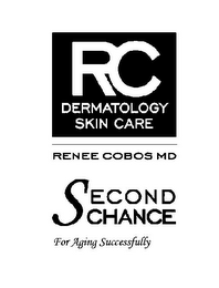 RC DERMATOLOGY SKIN CARE RENEE COBOS MD SECOND CHANCE FOR AGING SUCCESFULLY logo
