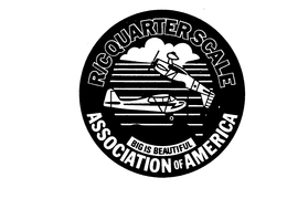 R/C QUARTER SCALE ASSOCIATION OF AMERICA BIG IS BEAUTIFUL logo