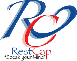 RC RESTCAP "SPEAK YOUR MIND" logo