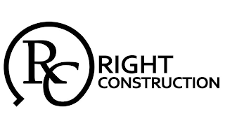 RC RIGHT CONSTRUCTION logo