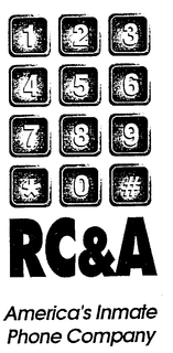 RC&A AMERICA'S INMATE PHONE COMPANY 1 2 3 4 5 6 7 8 9 * 0 # logo