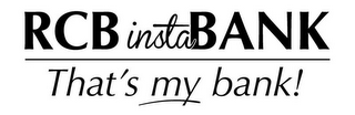 RCB INSTABANK THAT'S MY BANK! logo
