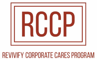 RCCP REVIVIFY CORPORATE CARES PROGRAM logo