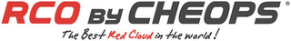 RCO BY CHEOPS THE BEST RED CLOUD IN THE WORLD! logo