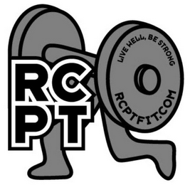 RCPT LIVE WELL, BE STRONG RCPTFIT.COM logo