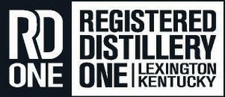 RD ONE REGISTERED DISTILLERY ONE LEXINGTON KENTUCKY logo