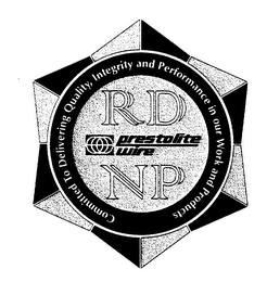 RD PRESTOLITE WIRE NP COMMITTED TO DELIVERING QUALITY, INTEGRITY AND PERFORMANCE IN OUR WORK AND PRODUCTS logo