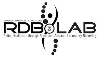 RDB LAB RAPID DIAGNOSTIC BIO LAB BETTER HEALTHCARE THROUGH RAPID AND ACCURATE LABORATORY REPORTING logo