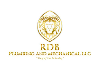 RDB PLUMBING AND MECHANICAL LLC "KING OF THE INDUSTRY" logo