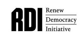 RDI RENEW DEMOCRACY INITIATIVE logo