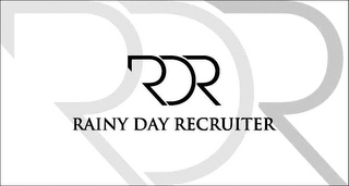RDR RDR RAINY DAY RECRUITER logo