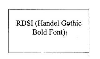 RDSI (HANDEL GOTHIC BOLD FONT) logo