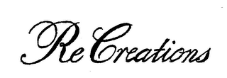 RE CREATIONS logo