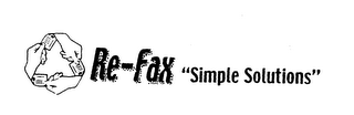 RE-FAX "SIMPLE SOLUTIONS" logo