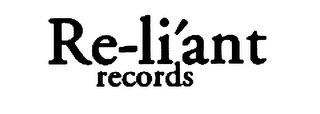 RE-LI'ANT RECORDS logo