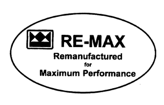 RE-MAX REMANUFACTURED FOR MAXIMUM PERFORMANCE logo