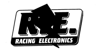 R.E. RACING ELECTRONICS logo