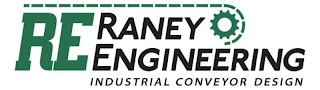 RE RANEY ENGINEERING INDUSTRIAL CONVEYOR DESIGN logo