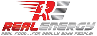 RE REAL ENERGY REAL FOOD . . .FOR REALLY BUSY PEOPLE logo