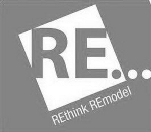 RE . . . RETHINK REMODEL logo