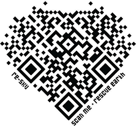 RE-SKU SCAN ME · RESCUE EARTH logo