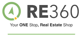 RE360 YOUR ONE STOP, REAL ESTATE SHOP logo