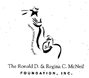 "REACH BEYOND YOUR GRASP" THE RONALD D. & REGINA C. MCNEIL FOUNDATION, INC. logo