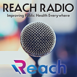 REACH RADIO IMPROVING PUBLIC HEALTH EVERYWHERE REACH logo