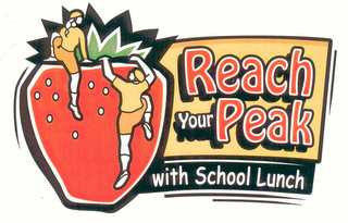 REACH YOUR PEAK WITH SCHOOL LUNCH logo