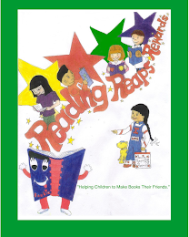 READING REAPS REWARDS BOOKIE "HELPING CHILDREN TO MAKE BOOKS THEIR FRIENDS." I LOVE TO RE READING REAPS REWARDS logo