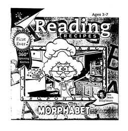 READING RECIPES GRANDMA OLLIE'S MORPHABET SOUP WITH JEAN STAPLETON KINDERACTIVE FIRST EVER! 360 SPINNING KITCHEN logo