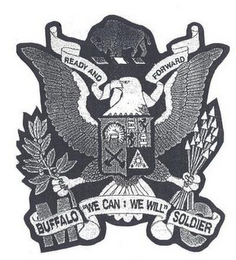 READY AND FORWARD BUFFALO "WE CAN: WE WILL" SOLDIER M C logo