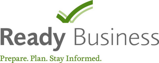 READY BUSINESS PREPARE. PLAN. STAY INFORMED. logo