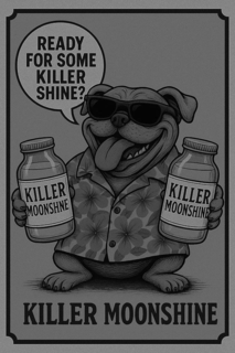 READY FOR SOME KILLER SHINE? KILLER MOONSHINE KILLER MOONSHINE KILLER MOONSHINE logo