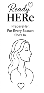 READY HERE PREPAREHER. FOR EVERY SEASON SHE'S IN. logo