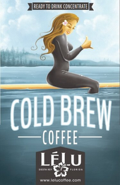 READY TO DRINK CONCENTRATE COLD BREW COFFEE LELU SIESTA KEY FLORIDA WWW.LELUCOFFEE.COM logo