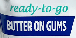 READY-TO-GO BUTTER ON GUMS logo