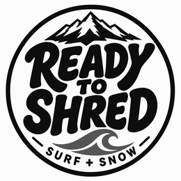 READY TO SHRED SURF + SNOW logo